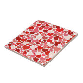 Niedliches Muster des modernen Roten Herzens Fliese (Seite)