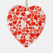 Niedliches Muster des modernen Roten Herzens Keramik Ornament (Rechts)