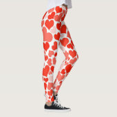 Niedliches Muster des modernen Roten Herzens Leggings (Rechts)