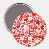 Niedliches Muster des modernen Roten Herzens Magnet (Vorderseite/Rückseite)