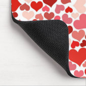 Niedliches Muster des modernen Roten Herzens Mousepad (Ecke)