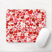Niedliches Muster des modernen Roten Herzens Mousepad (Mit Mouse)