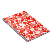 Niedliches Muster des modernen Roten Herzens Notizblock (Rechte Seite)