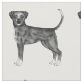 Niedliches Muster eines schwarz-weiß gezogenen Buc Stoff (Nahaufnahme)