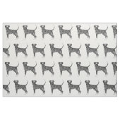 Niedliches Muster eines schwarz-weiß gezogenen Buc Stoff (Fat Quarter (45,7 x 55,9 cm))