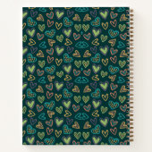 Niedliches Muster - Farbenfrohe Herz-Spiral-Notebo Notizblock (Rückseite)