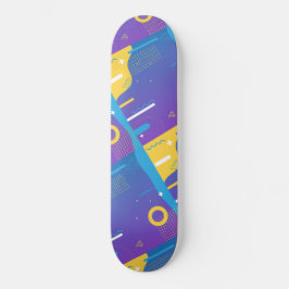 Niedliches Muster Farbenfrohe Minimaldesign Blau Skateboard