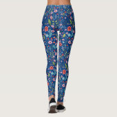 Niedliches Muster für Botanische Blätter und Blume Leggings (Rückseite)