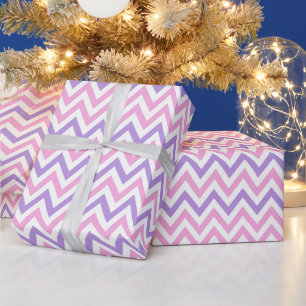 Niedliches Muster für einfache rosa und Lila geome Geschenkpapier