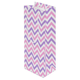 Niedliches Muster für einfache rosa und Lila geome Geschenktüte Für Weinflaschen