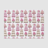 Niedliches Muster für gestaffelte Hochzeiten Seidenpapier (Vorderseite)