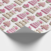 Niedliches Muster für gestufte Hochzeitskuchen Geschenkpapier (Ecke)