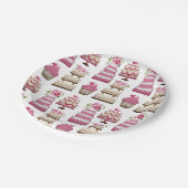 Niedliches Muster für gestufte Hochzeitskuchen Pappteller (Schrägansicht)