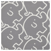 Niedliches Muster für graue Elefanten Stoff (Muster)