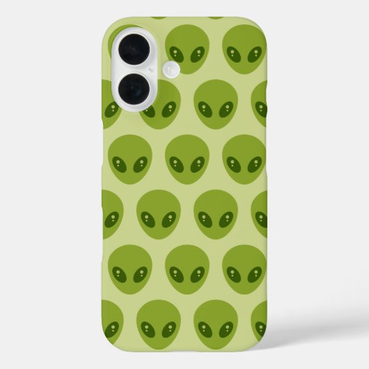 Niedliches Muster für grüne Alien Case-Mate iPhone Hülle (Rückseite)