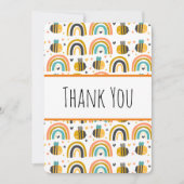 Niedliches Muster für Hummeln und Regenbogen Viele Dankeskarte (Vorderseite)