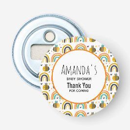 Niedliches Muster für Hummeln und Regenbogen Viele Flaschenöffner