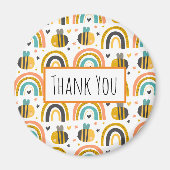 Niedliches Muster für Hummeln und Regenbogen Viele Magnet (Vorne)