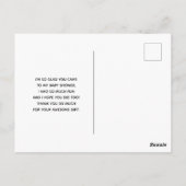 Niedliches Muster für Hummeln und Regenbogen Viele Postkarte (Rückseite)