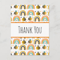 Niedliches Muster für Hummeln und Regenbogen Viele