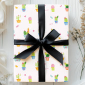 Niedliches Muster für Kakteen und Wüsten-Pflanze Geschenkpapier