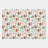 Niedliches Muster für Kühe und rosa Blume Geschenkpapier Set (Vorderseite 2)