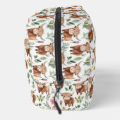 Niedliches Muster für Kühe und rosa Blume Waschbeutel (Rechts)