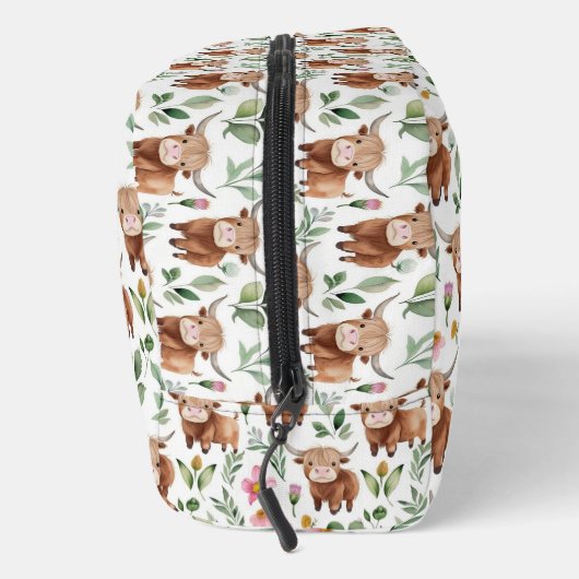 Niedliches Muster für Kühe und rosa Blume Waschbeutel (Rechts)