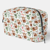 Niedliches Muster für Kühe und rosa Blume Waschbeutel (Rechte Ecke)