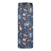 Niedliches Muster für Leerzeichen - Name hinzufüge Thermosbecher (Rückseite)