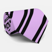 Niedliches Muster für Lila Streifen Krawatte (Gerollt)