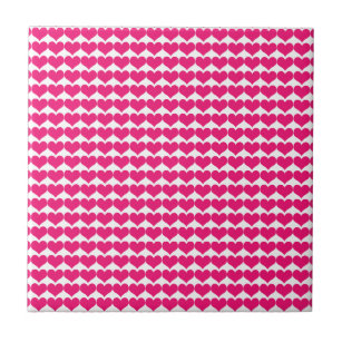 Niedliches Muster für rosa Herzen Fliese