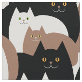 Niedliches Muster für Schwarz, Weiß und Braun Stoff (Nahaufnahme)