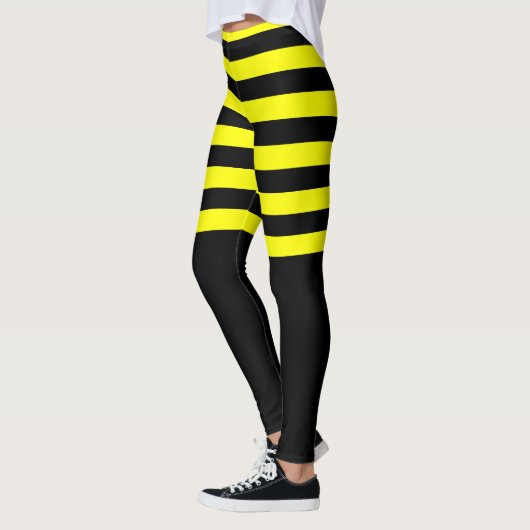 Niedliches Muster für schwarze gelbe Streifen im H Leggings (Links)