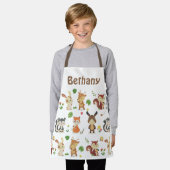 Niedliches Muster für Waldtiere Personalisiert Schürze (Getragen)