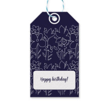 Niedliches Muster für weiße Wildblumen Mit Monogra