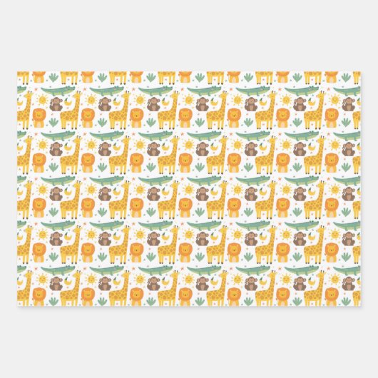 Niedliches Muster Geschenkpapier Set (Vorderseite 2)