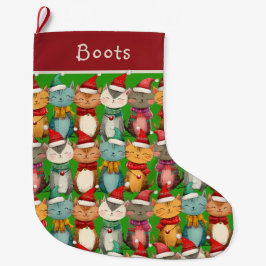 Niedliches Muster Großer Weihnachtsstrumpf