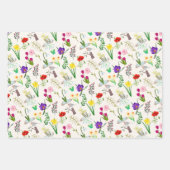 Niedliches Muster in kleinen Blume Geschenkpapier Set (Vorderseite 3)