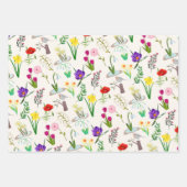 Niedliches Muster in kleinen Blume Geschenkpapier Set (Vorderseite)