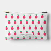 Niedliches Muster in rosa Ananas Zubehörtasche (Vorderseite)