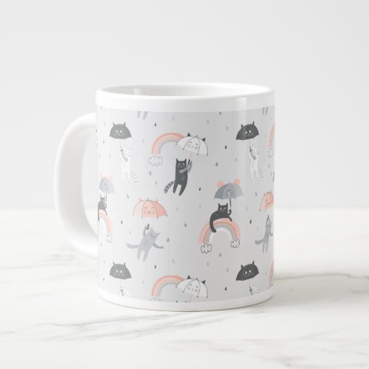 Niedliches Muster Jumbo-Tasse (Vorderseite Links)