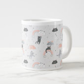 Niedliches Muster Jumbo-Tasse (Vorderseite Rechts)