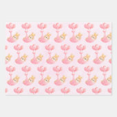 Niedliches Muster mit Baby Bunny im Herzen Geschenkpapier Set (Vorderseite 3)