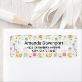 Niedliches Muster mit dem Label "Whimsical Animals (Insitu)