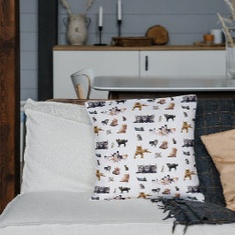 Niedliches Muster mit Fotos von Katzen und Kätzche Kissen