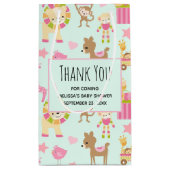 Niedliches Muster mit glücklichen Tieren & Spielze Kleine Geschenktüte (Rückseite)