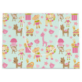 Niedliches Muster mit glücklichen Tieren und Spiel Große Geschenktüte (Vorderseite)