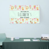 Niedliches Muster mit Happy Animals & Toys Baby Du Banner (Messeveranstaltung)