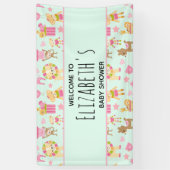 Niedliches Muster mit Happy Animals & Toys Baby Du Banner (Vertikal)